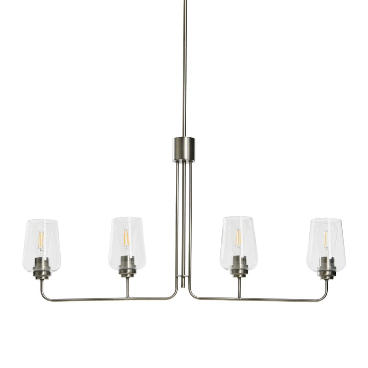 Hello Honey® Robert Stevenson Lighting Holden Metal & Glass 4-Light Linear Chandelier